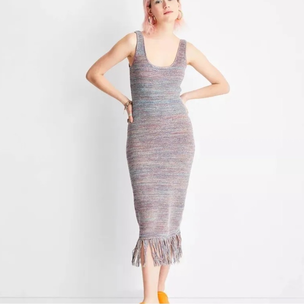 Future Collective Multicolor Sleeveless Crochet F… - image 1